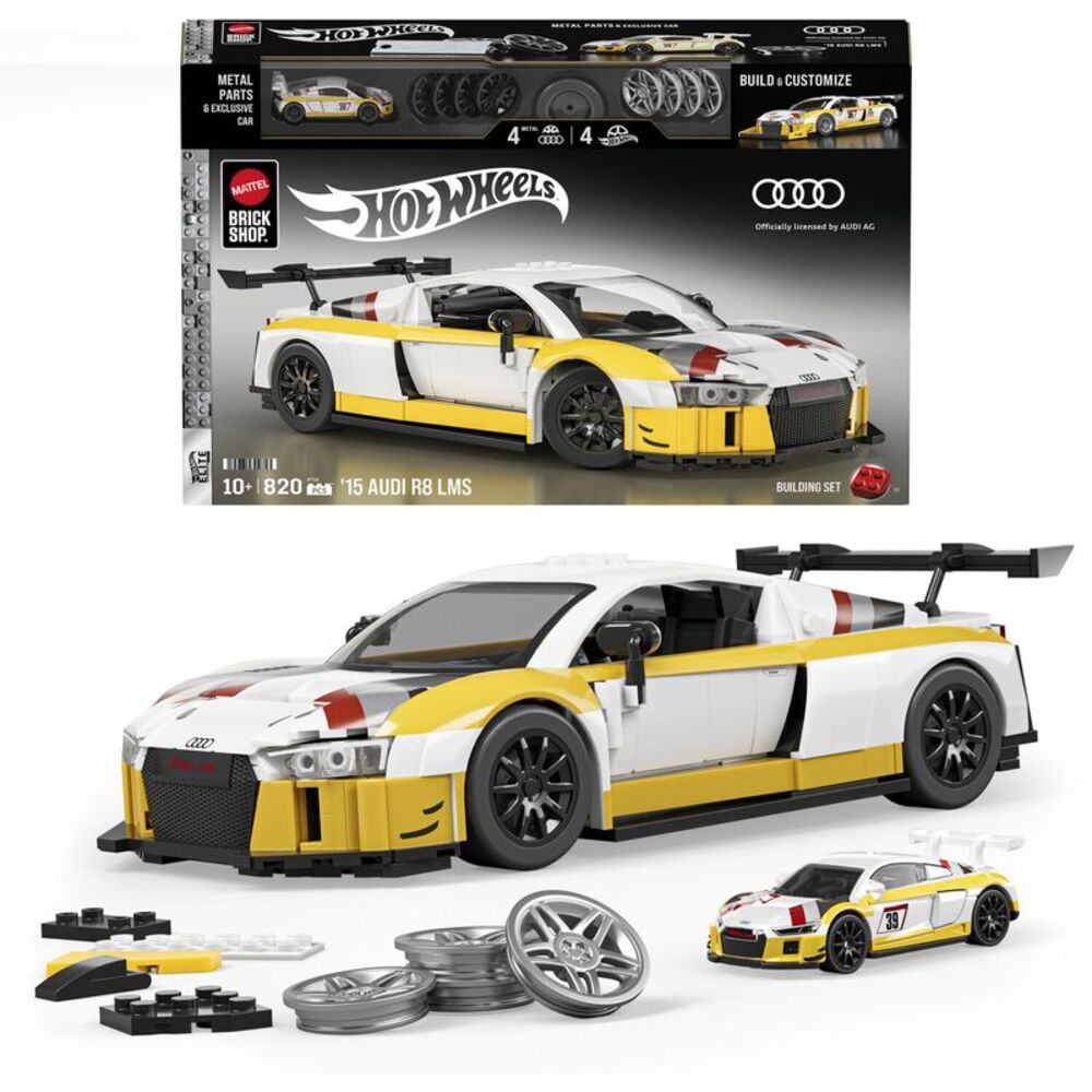 Mattel Brick Shop Mattel Brick Shop Hot Wheels ‘15 Audi R8 Lms Building Toy Kit